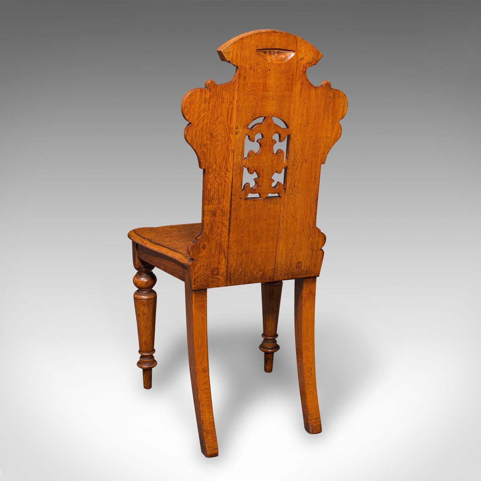 Pair Of Antique Hall Chairs, Scottish, Oak, Reception Seats, Regency, Circa 1830 photo Furniture
