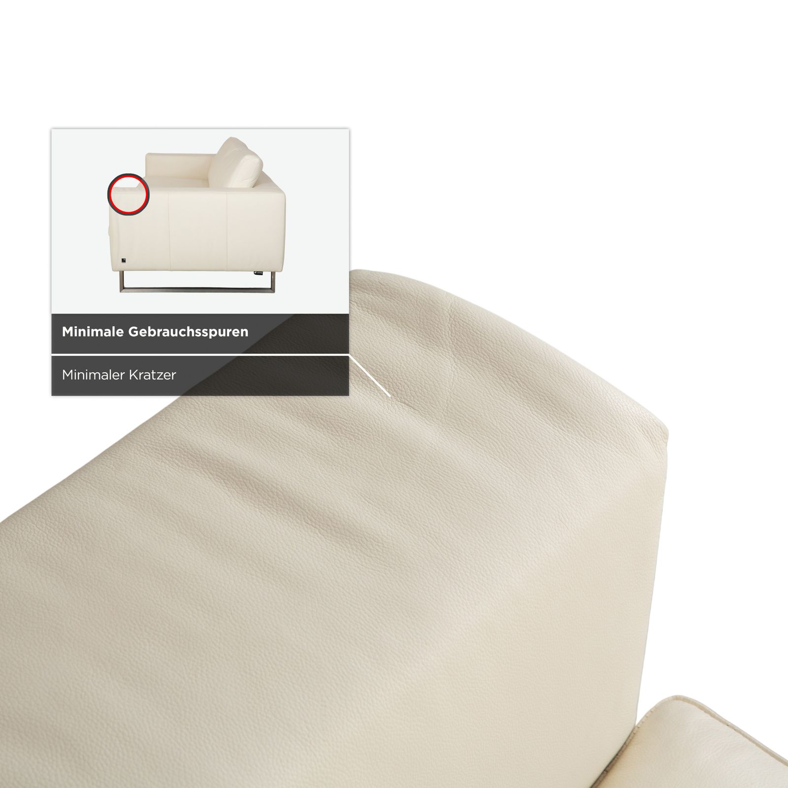 photo for sale Canapé 4 places WK Wohnen WK 620 en cuir blanc crème