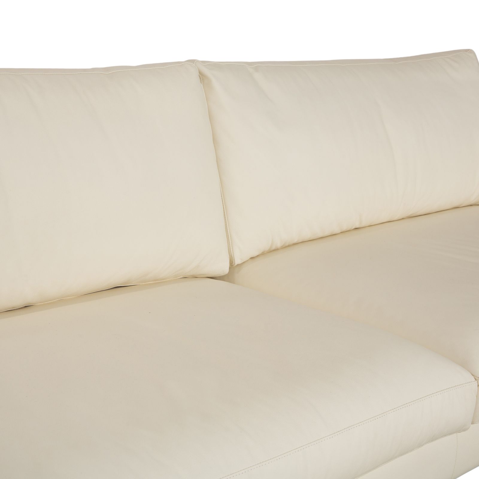 Wk Wohnen Wk 620 Leather Four Seater Cream White Sofa photo 2123.0