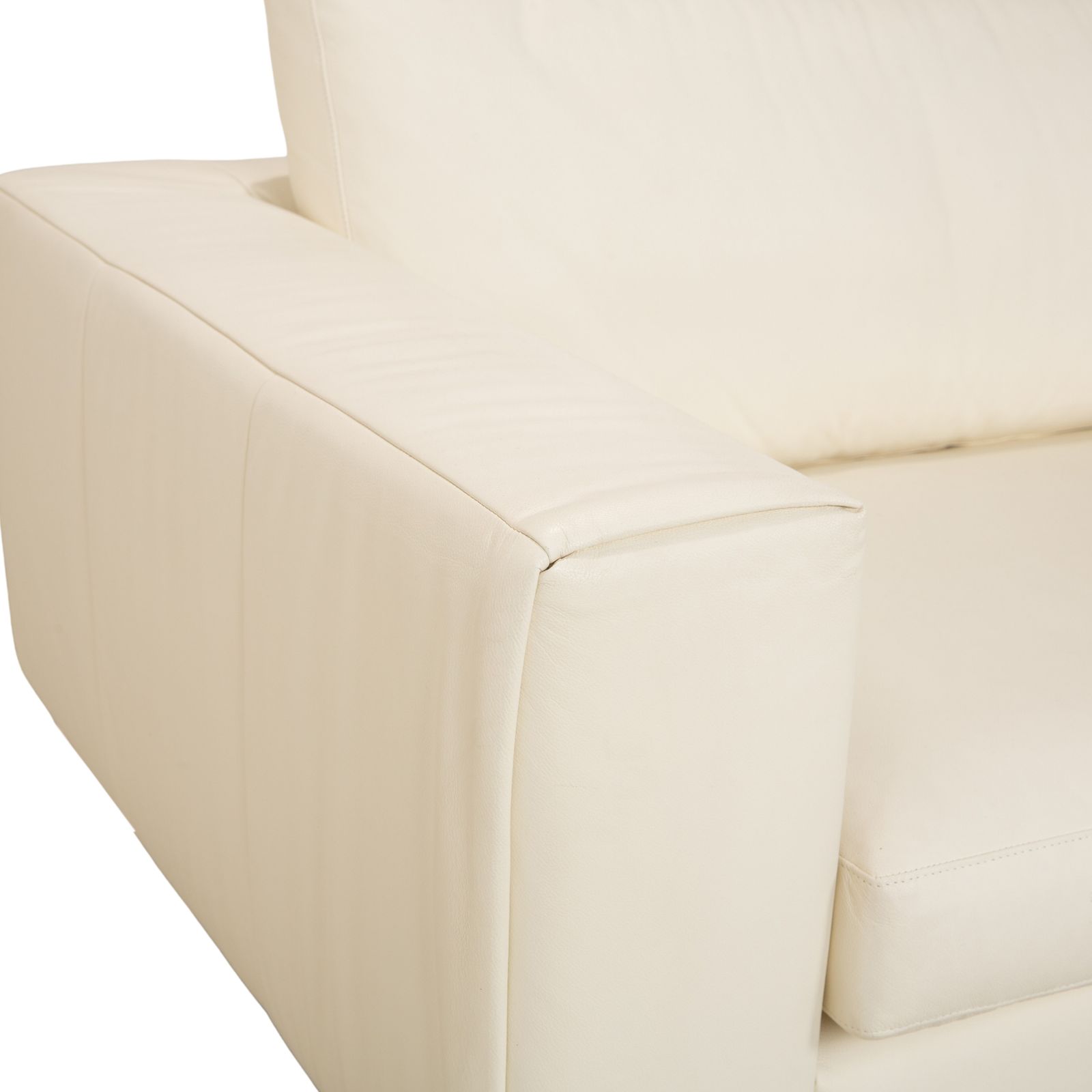 Wk Wohnen Wk 620 Leather Four Seater Cream White Sofa photo buy
