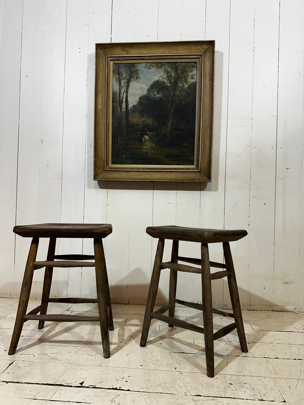 Victorian Pitch Pine Handcrafted Milking Stool