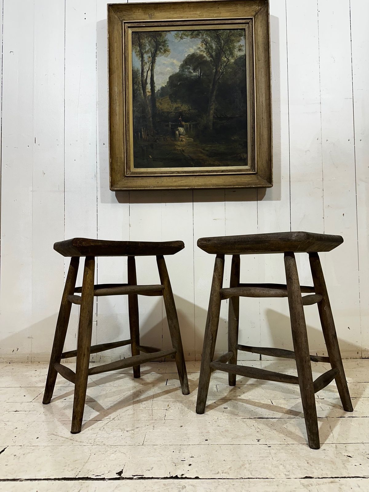 Victorian Pitch Pine Handcrafted Milking Stool photo buy