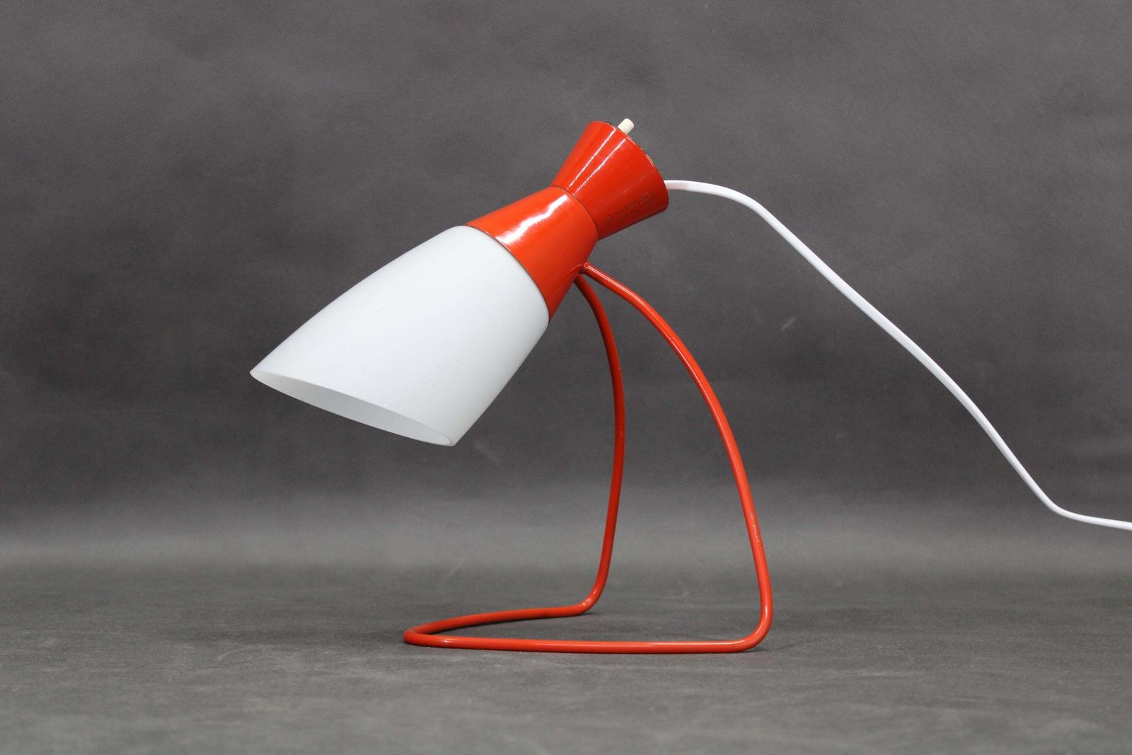 1960s Red Table Lamp By Josef Hurka For Napako, Czechoslovakia photo furniture
