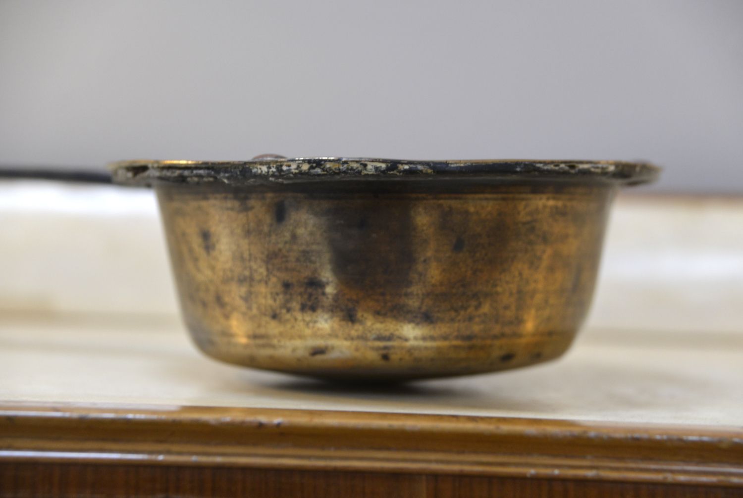 Georgian Fireside Down Hearth Skillet Brass Copper Cast Iron Pan English C1810 photo Home Fixtures