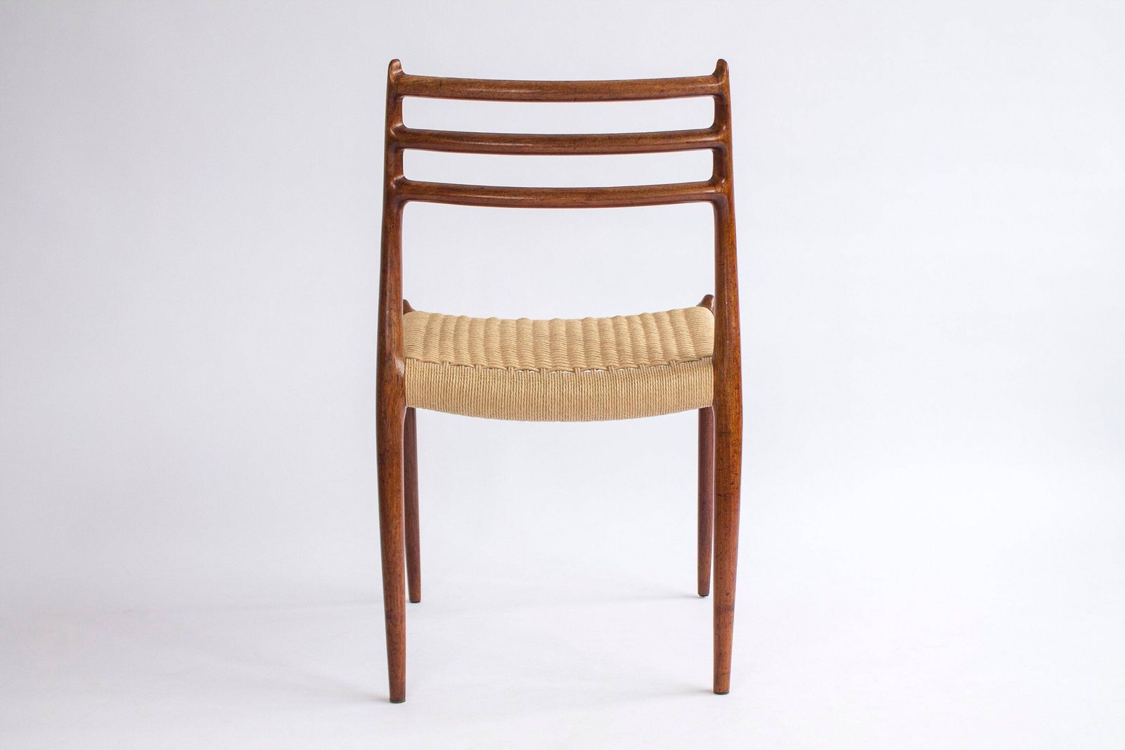 1 Van 8 Niels Møller Model 78 Stoel – Deense Teakhouten Eetkamerstoel, Mid Century Modern Design, Jaren 1960, Nieuw Geweven Deens Koord photo buy