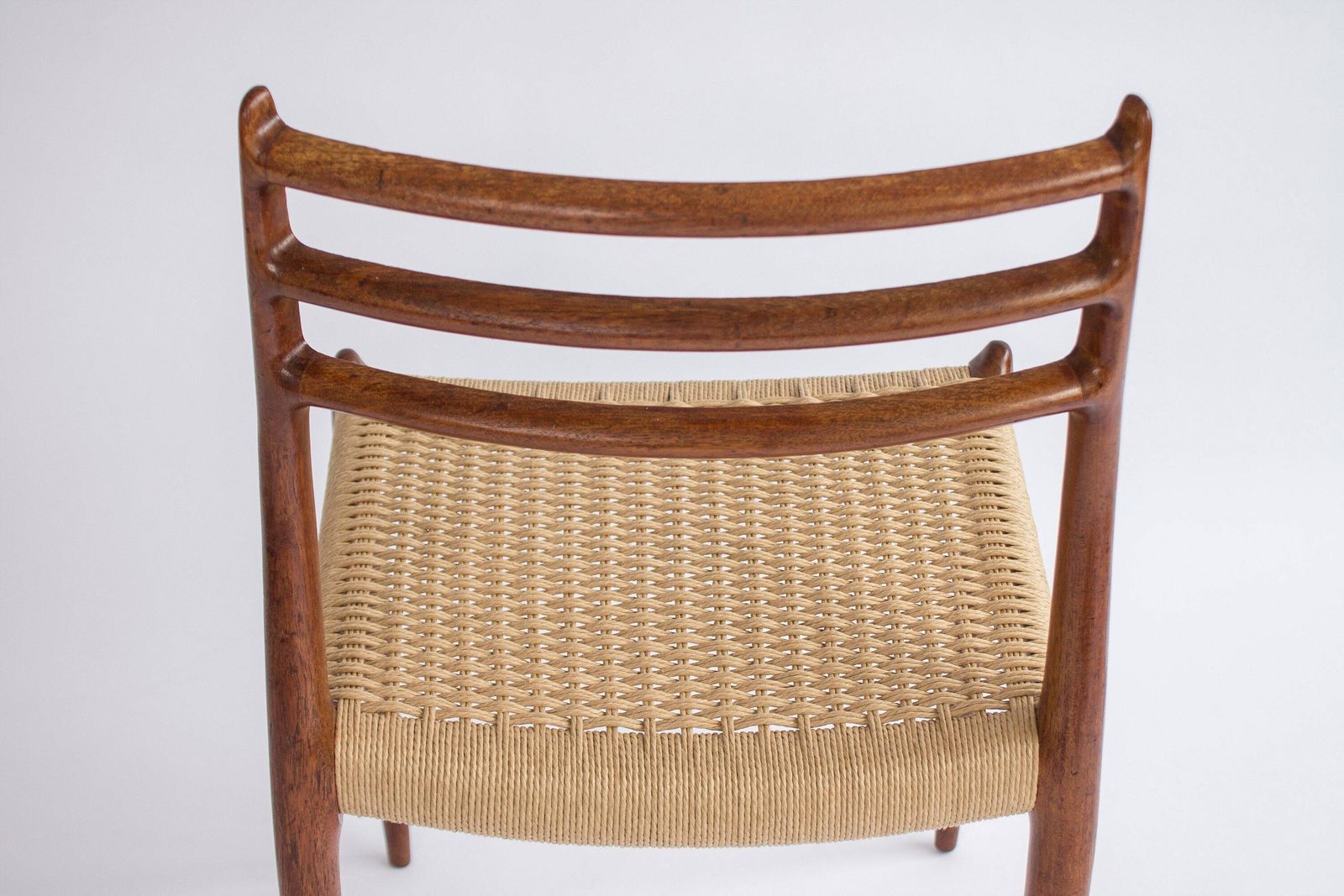 1 Of 8 Niels Møller Model 78 Chair – Danish Teak Dining Chair, Mid Century Modern Design, 1960s, Newly Woven Danish Cord photo vintage