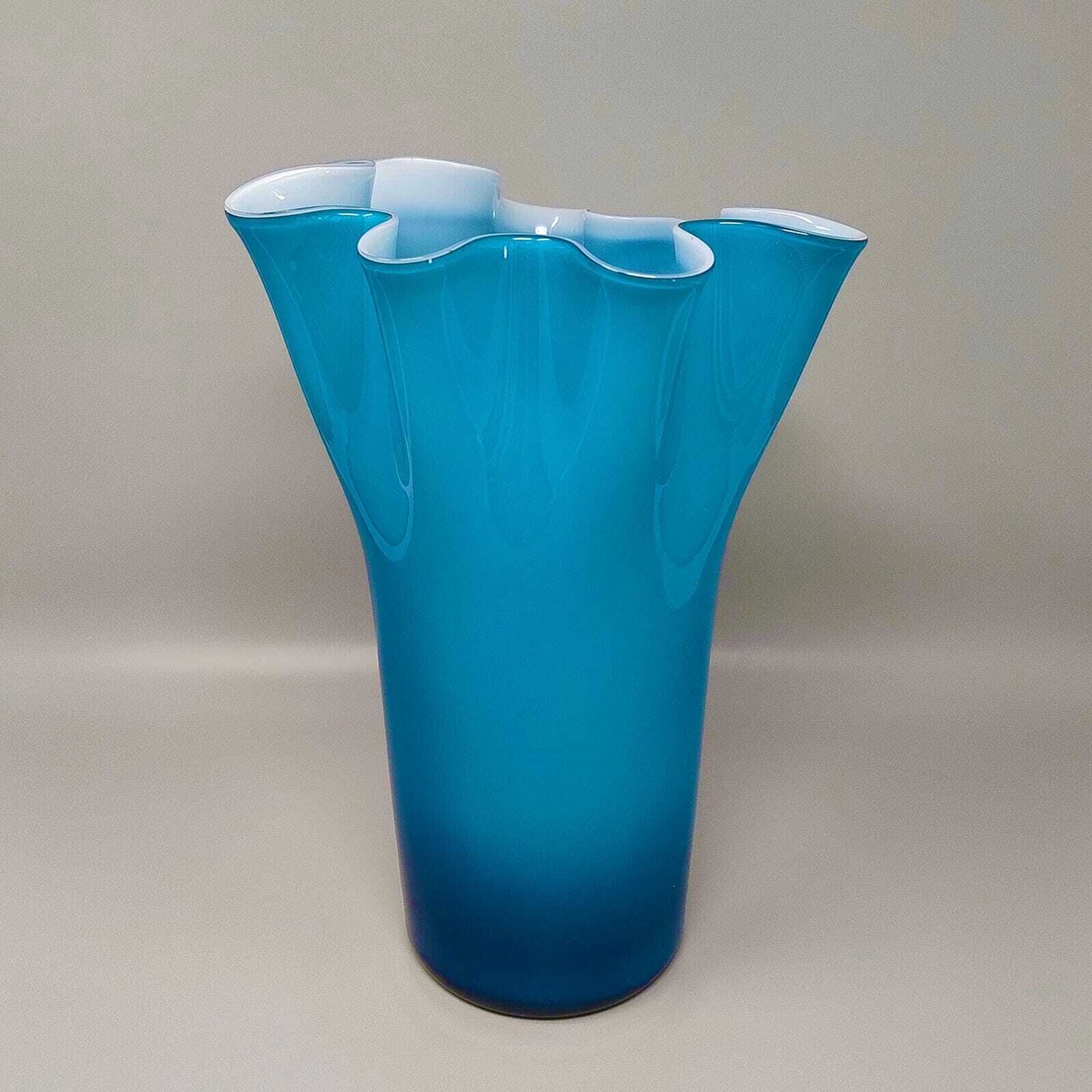 1960s Astonishing "Fazzoletto" Vase By Ca' Dei Vetrai In Murano Glass. Made In Italy photo Home Decor
