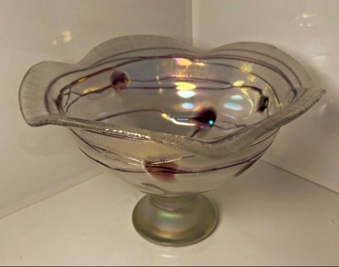 1970s Rare Hand Blown Freiherr Von Poschinger Bowl photo 75.0