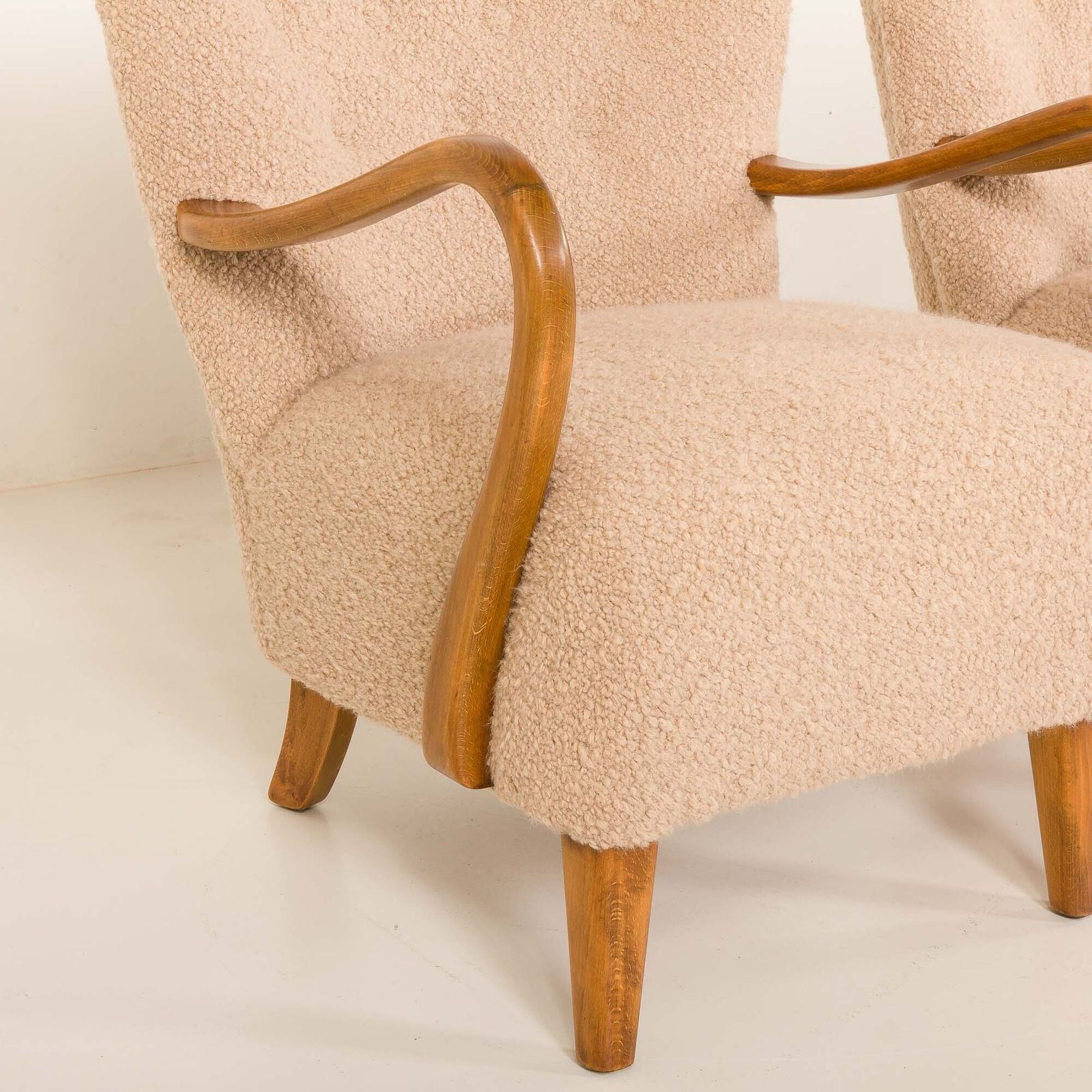 photo buy Alfred Christensen Pair Of Two Armchairs, Denmark 1950s