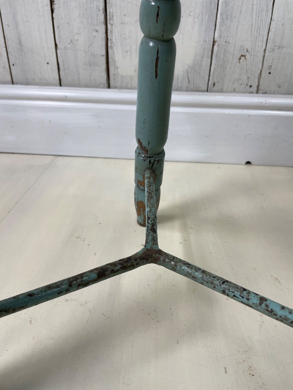 photo buy English Painted Victorian Turned Lace Makers Stool Rustic Country Chic Farmhouse