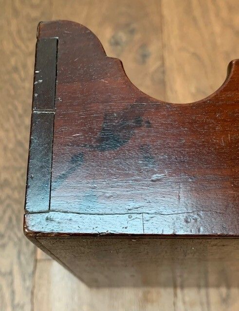 1400.0 Very Fine George III Mahogany And Brass Four Section Wine Bottle Carrier Or Caddy photo