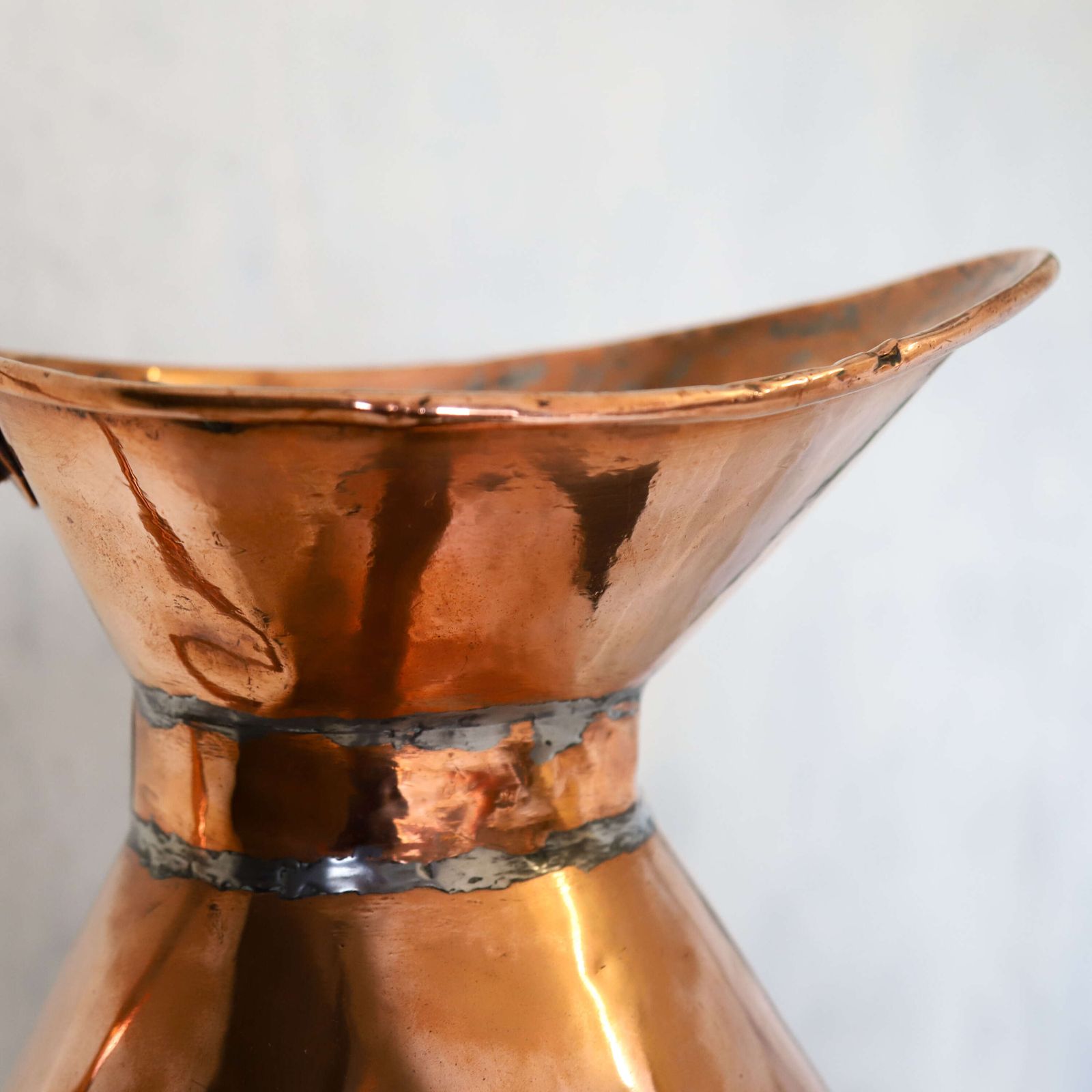 Authentic Georgian Period Large Scale Country House Copper Dairy Jug   Stamped 5 Gallons photo 525.0