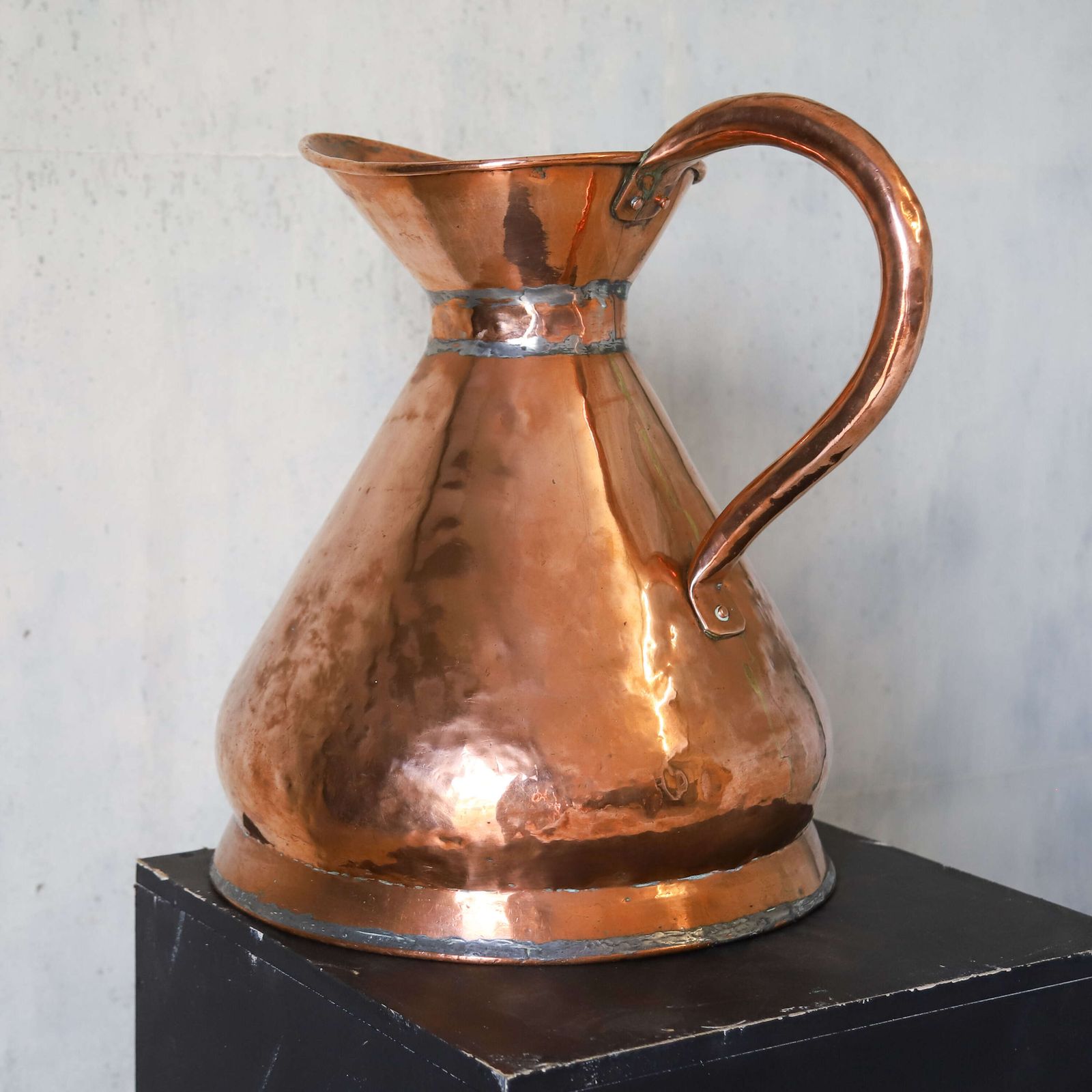 Authentic Georgian Period Large Scale Country House Copper Dairy Jug   Stamped 5 Gallons photo vintage
