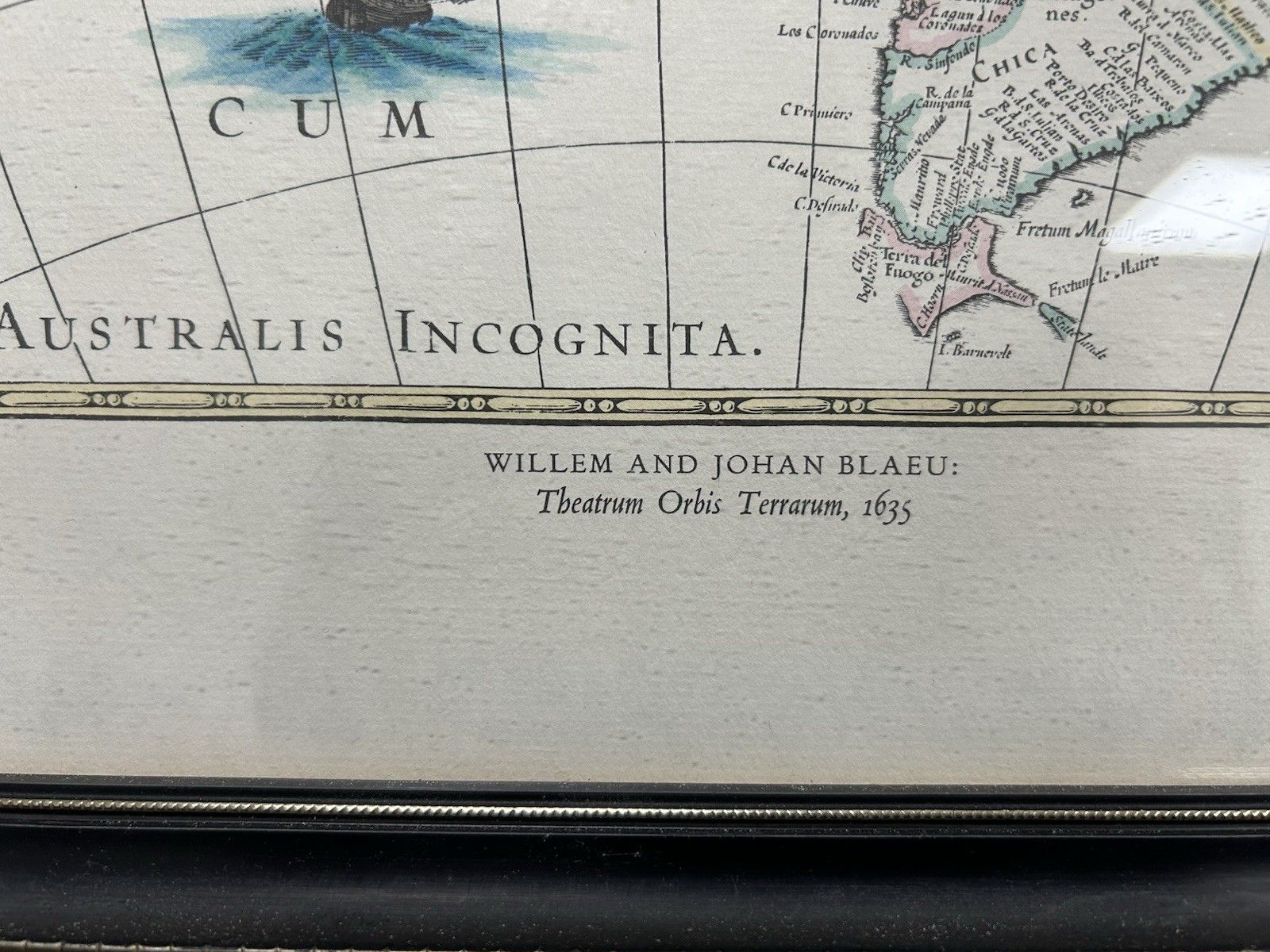 Framed Map By Willem & Joan Blaeu 'Americae Nova Tabula 'Carte A Figures' photo buy