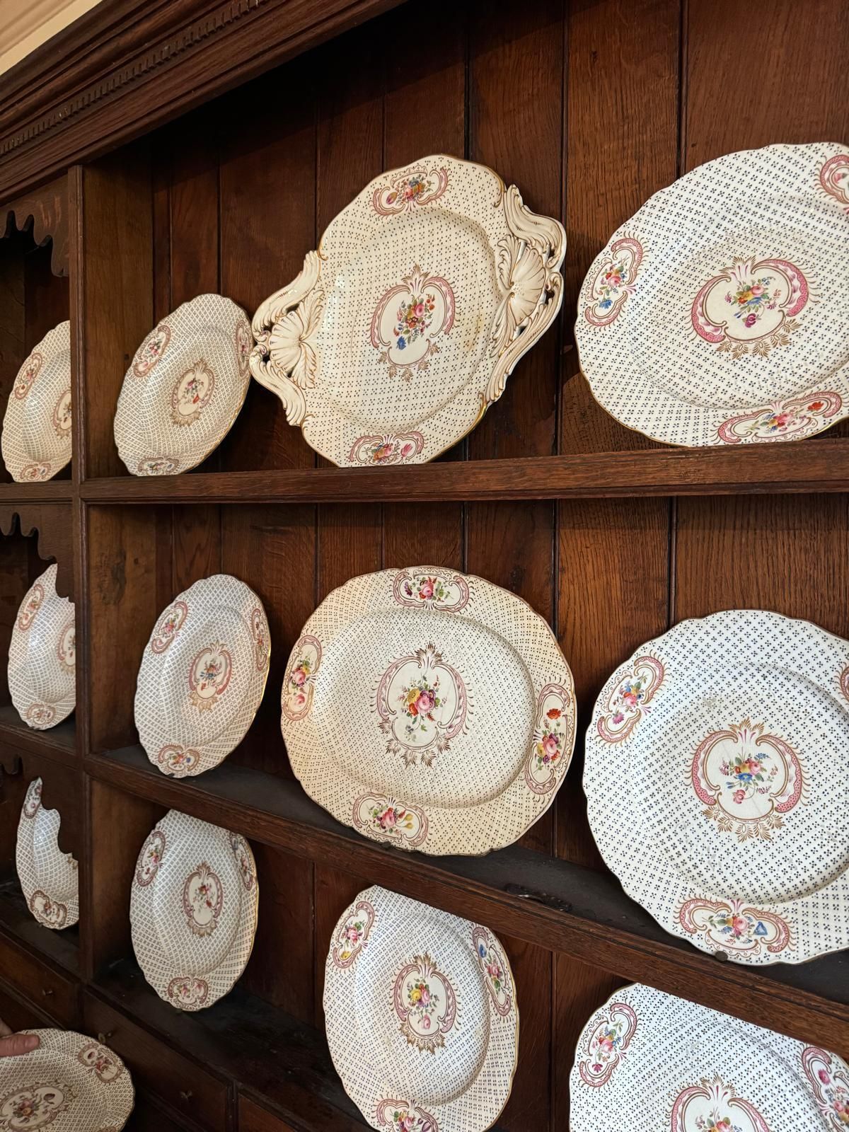 Antique Oak Welsh Dresser & Coalport Dining Set photo 1245.0