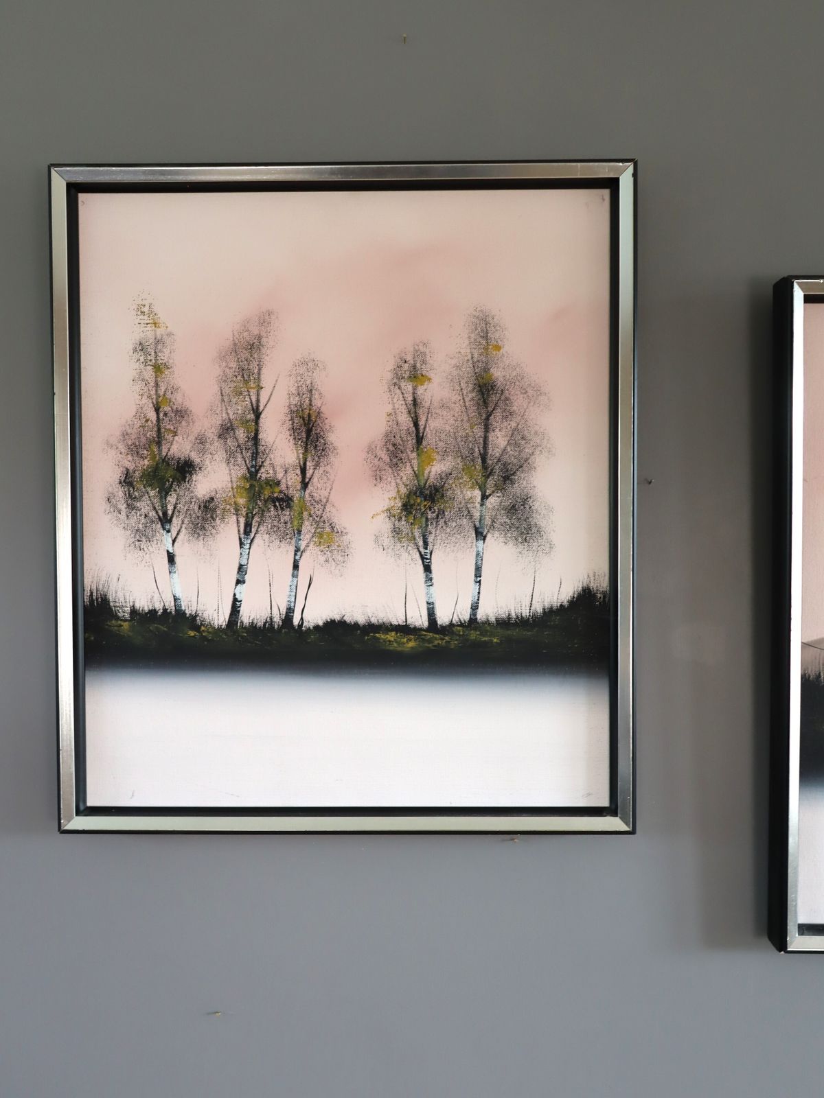 567.0 Blush Horizon (Set Of 2) Oil Painting photo