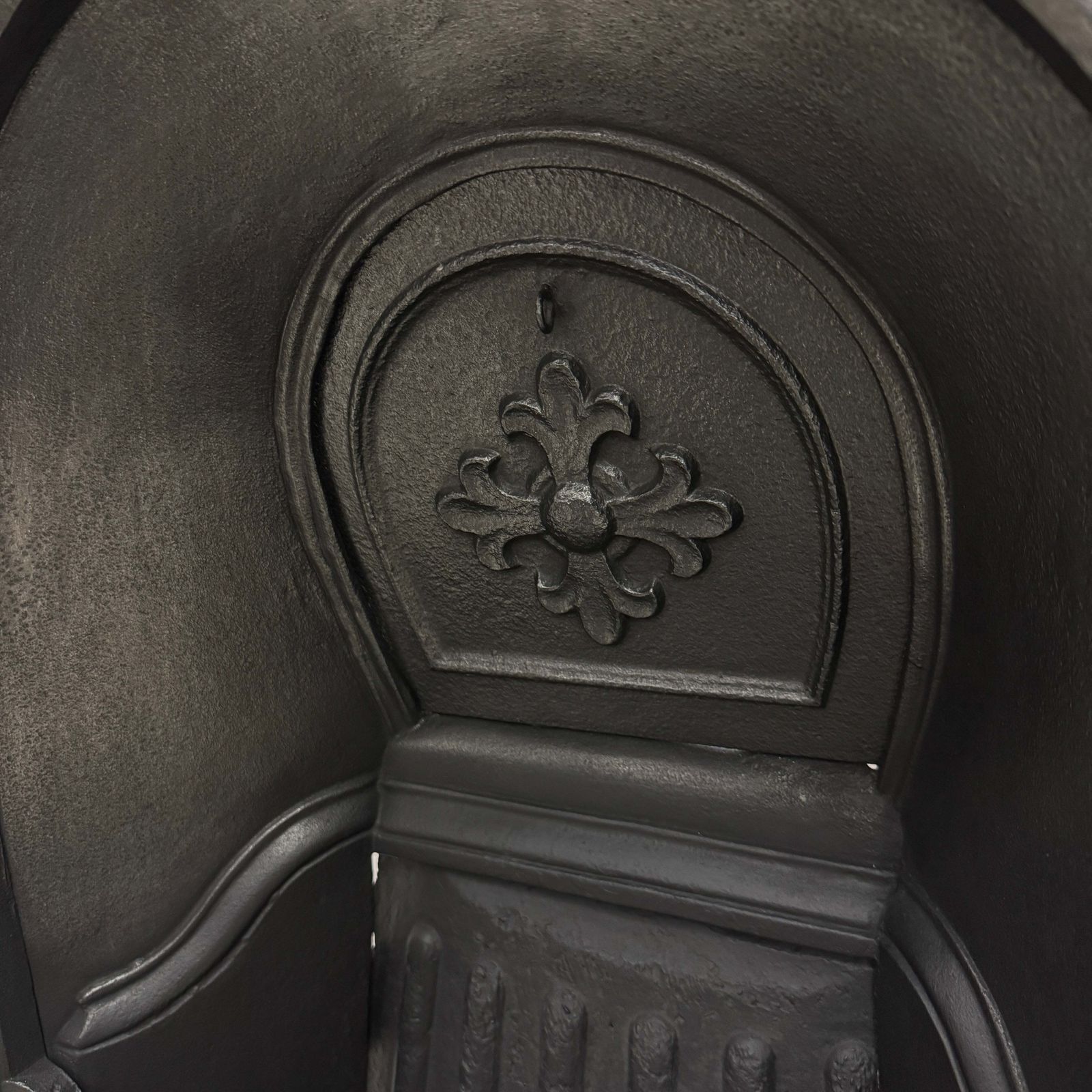 Victorian Cast Iron Tiled Fireplace Insert With Floral Panels photo 1200.0
