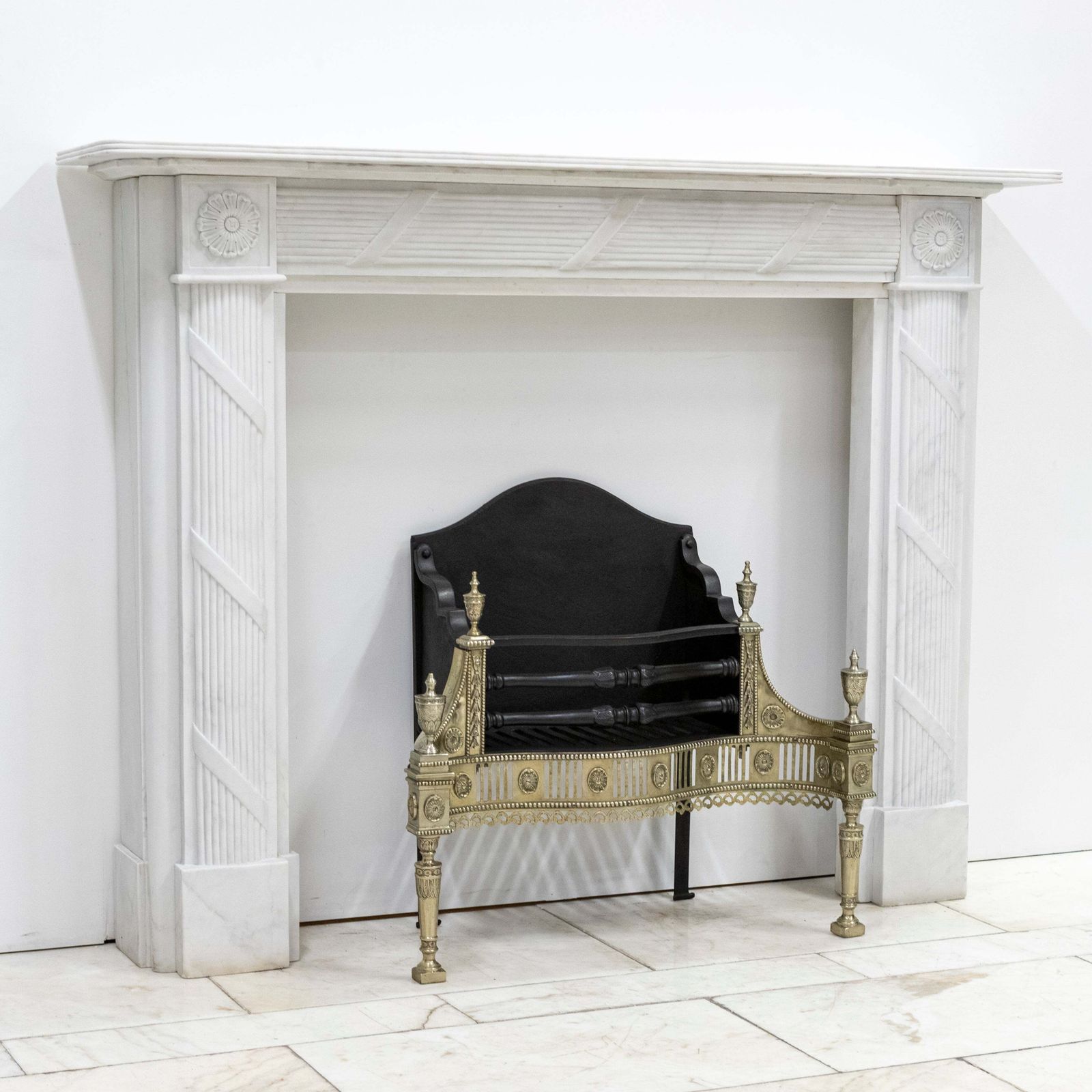 Reclaimed Regency Style White Marble Surround photo furniture