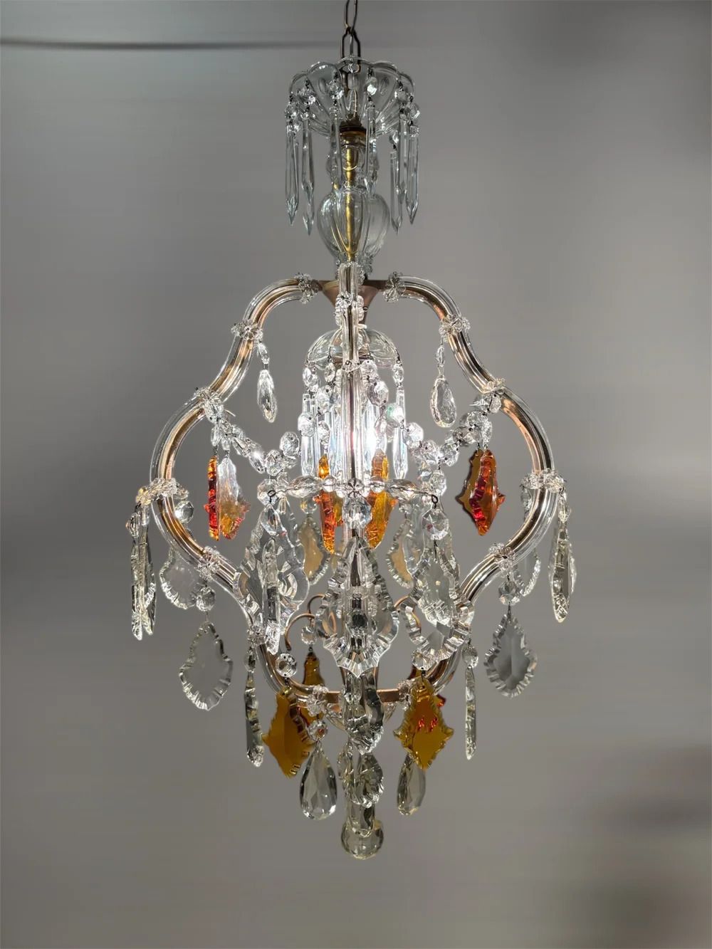 Italian Mid Century Maria Theresa Crystal Chandelier photo furniture