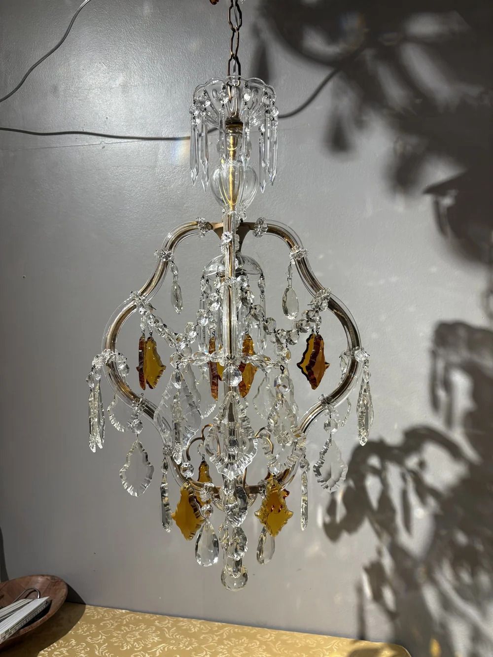 Italian Mid Century Maria Theresa Crystal Chandelier photo for sale