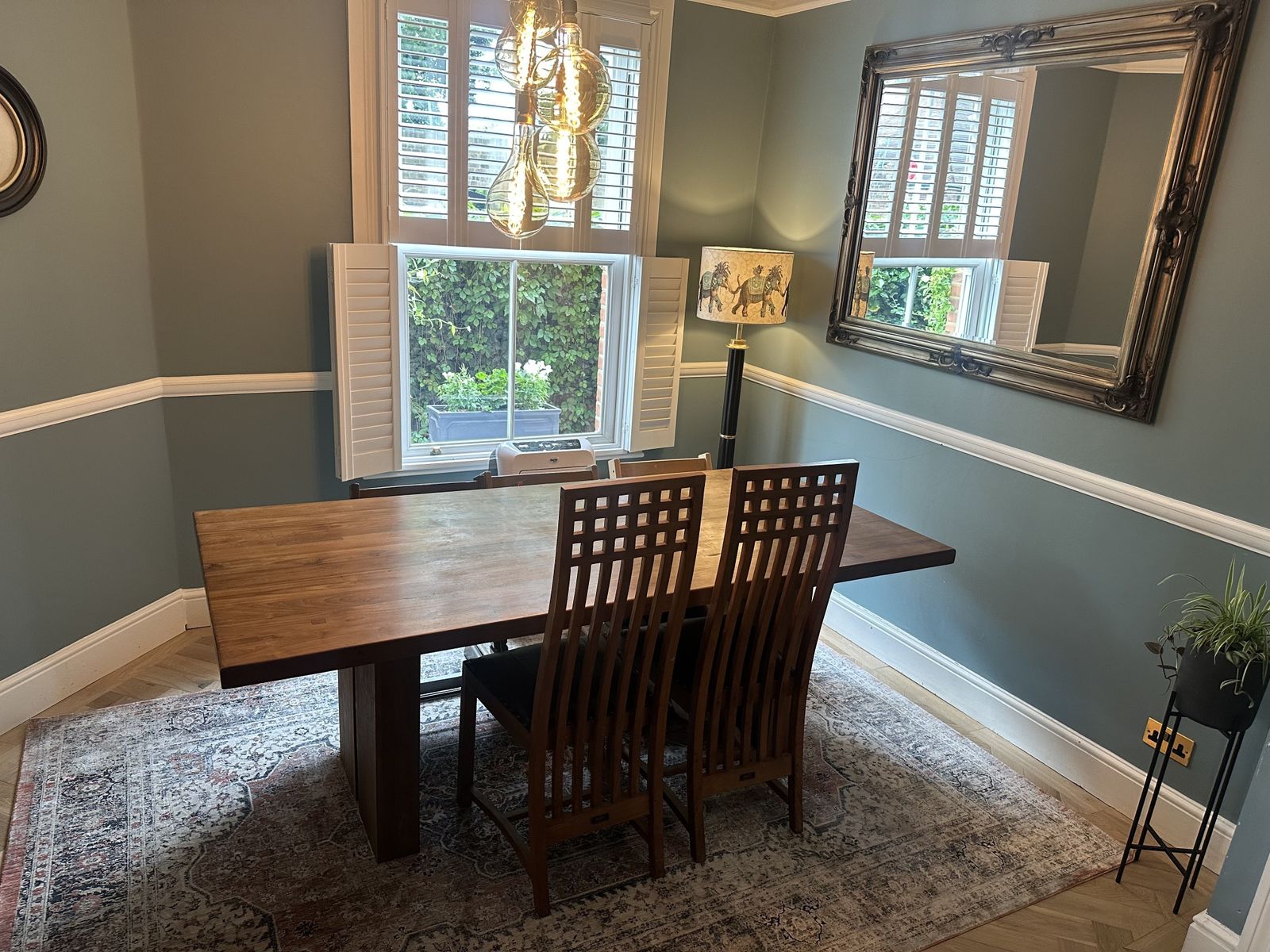 Raft Reclaimed Teak Dining Room Table And Leather Chairs photo furniture