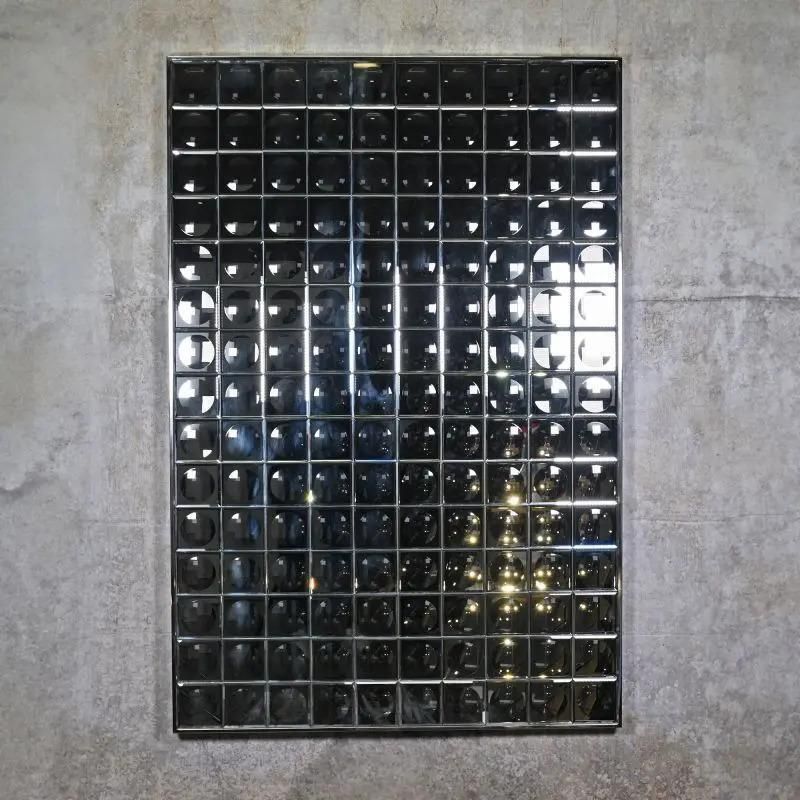 Faceted Glass Wall Mirror, Futuristic 1970s Design, Size L photo furniture