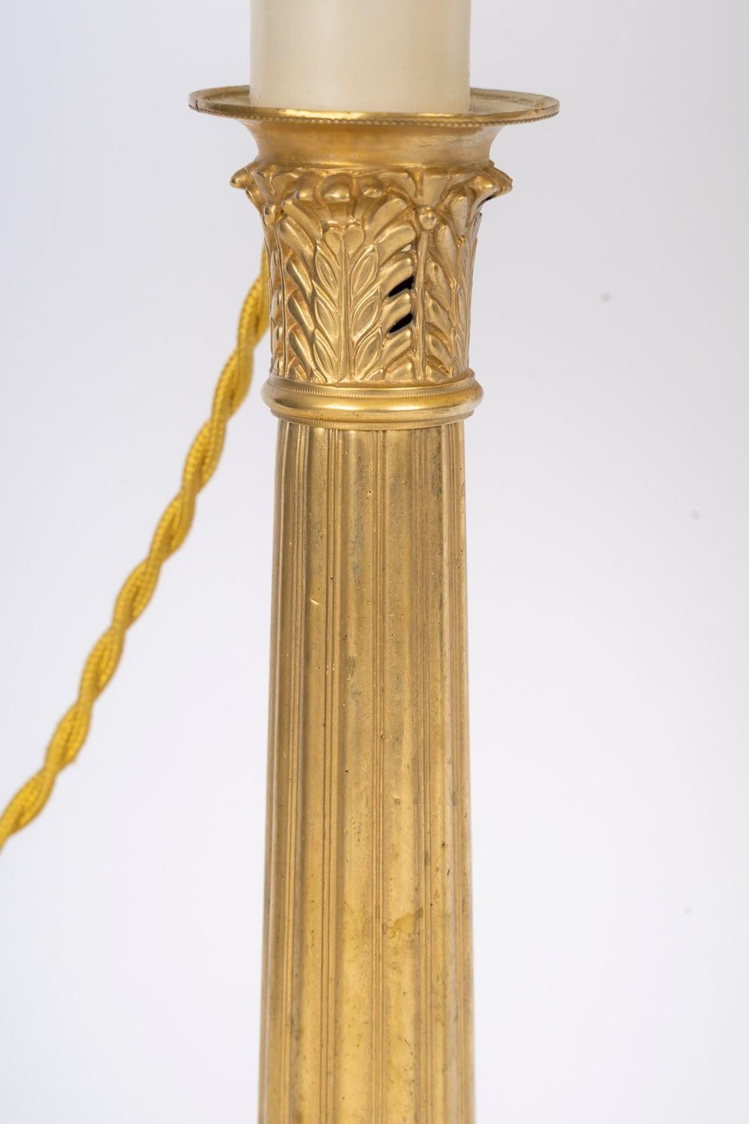 Pair Of Table Lamps, Restoration Candlesticks, 19th Century. photo Lighting