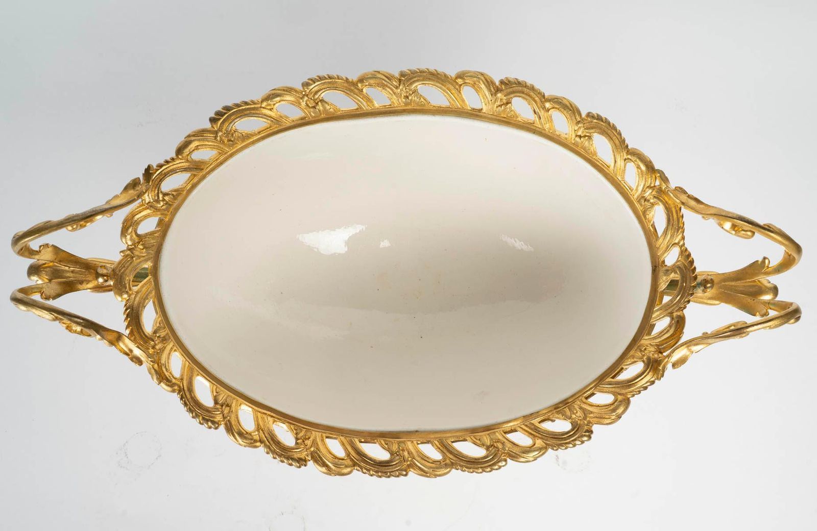 photo furniture Painted Porcelain And Gilded Bronze Bowl, Napoleon III Period, 19th Century.