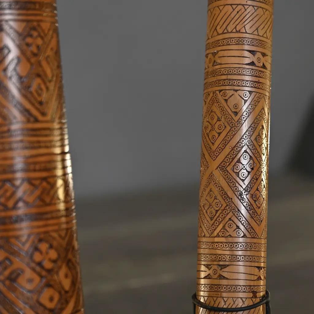 Set Of 3 Carved Wooden Ointment Boxes From Timor – Ethnic Primitive Style photo 783.0