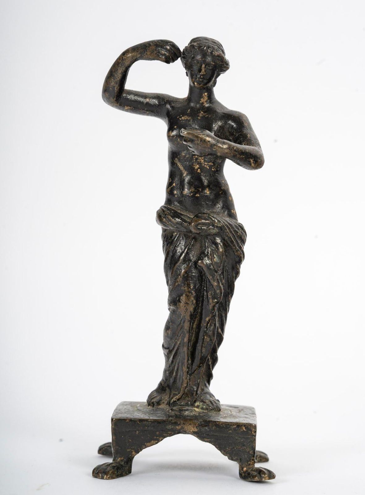 Suite Of 3 Figures, Bronze Sculpture, 20th Century, Antique Style. photo Art