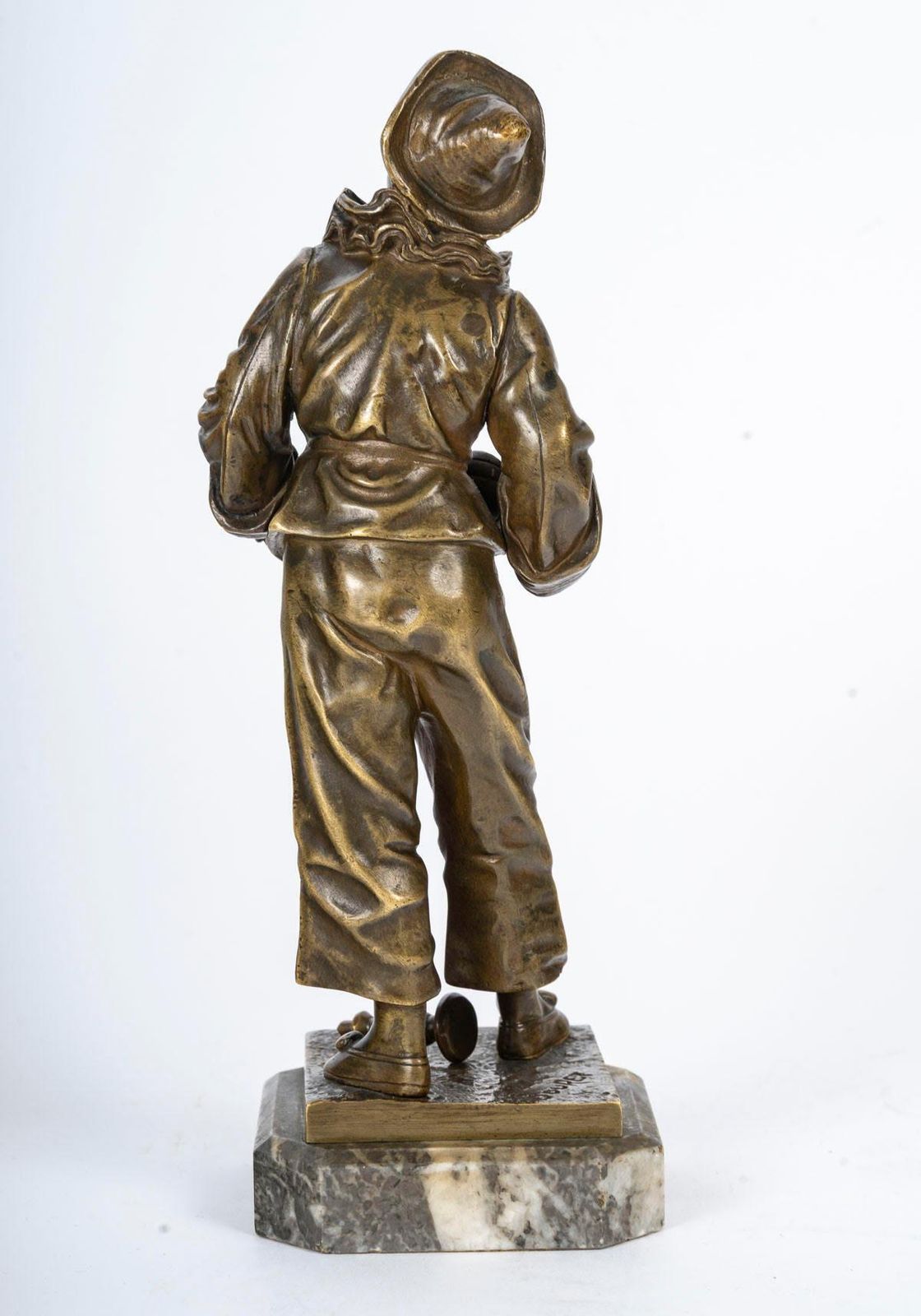 Sculpture In Patinated Bronze, Signed Bouret, Xxth Century, Art Deco Style. photo Art