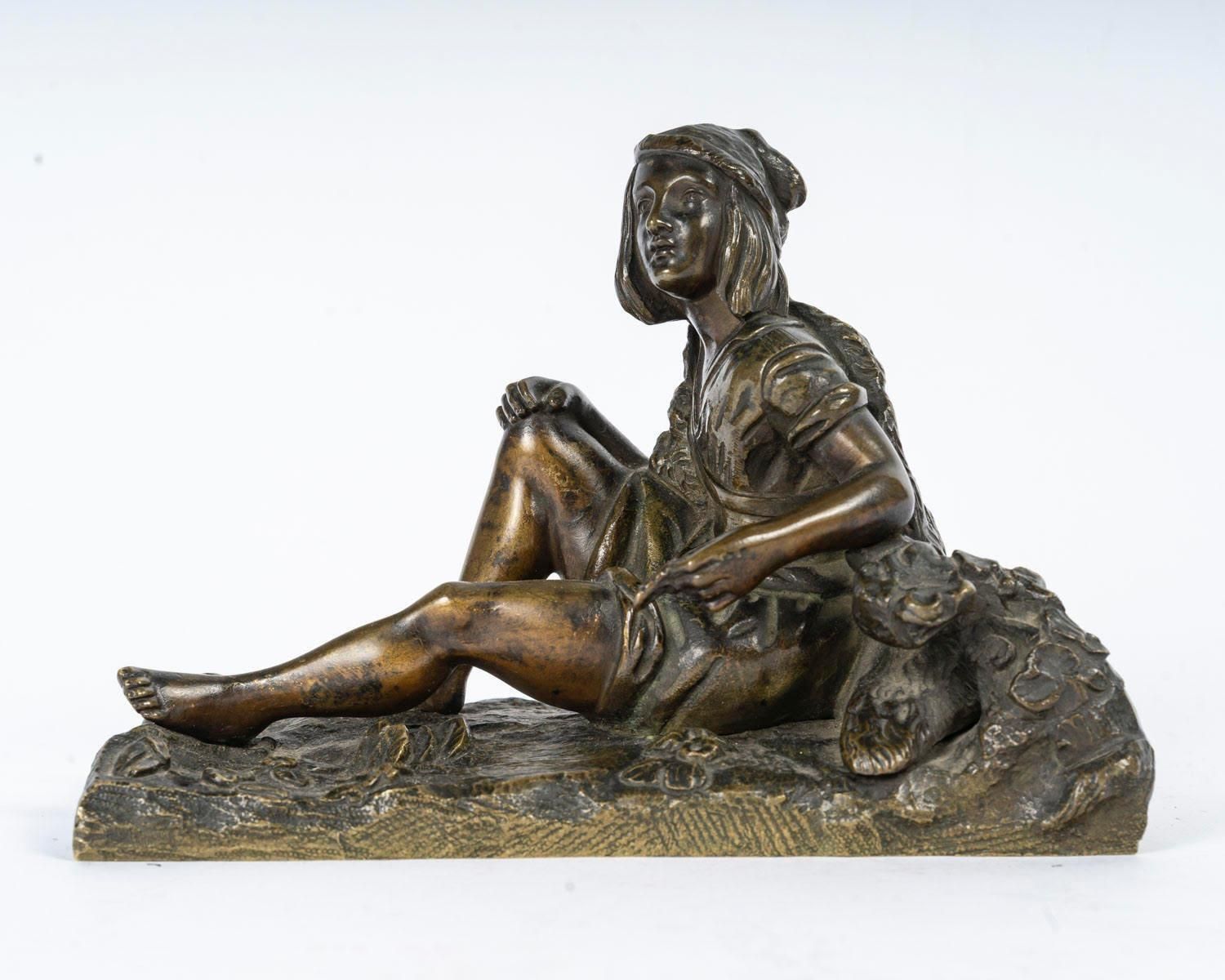 Sculpture In Patinated Bronze, 20th Century, Napoleon III Style. photo for sale