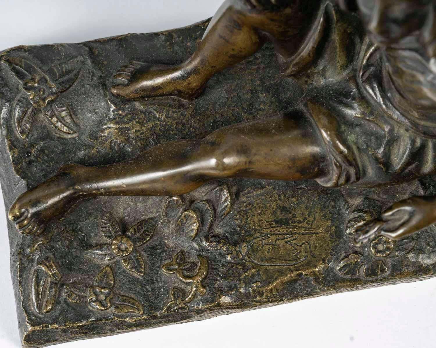 photo furniture Sculpture In Patinated Bronze, 20th Century, Napoleon III Style.