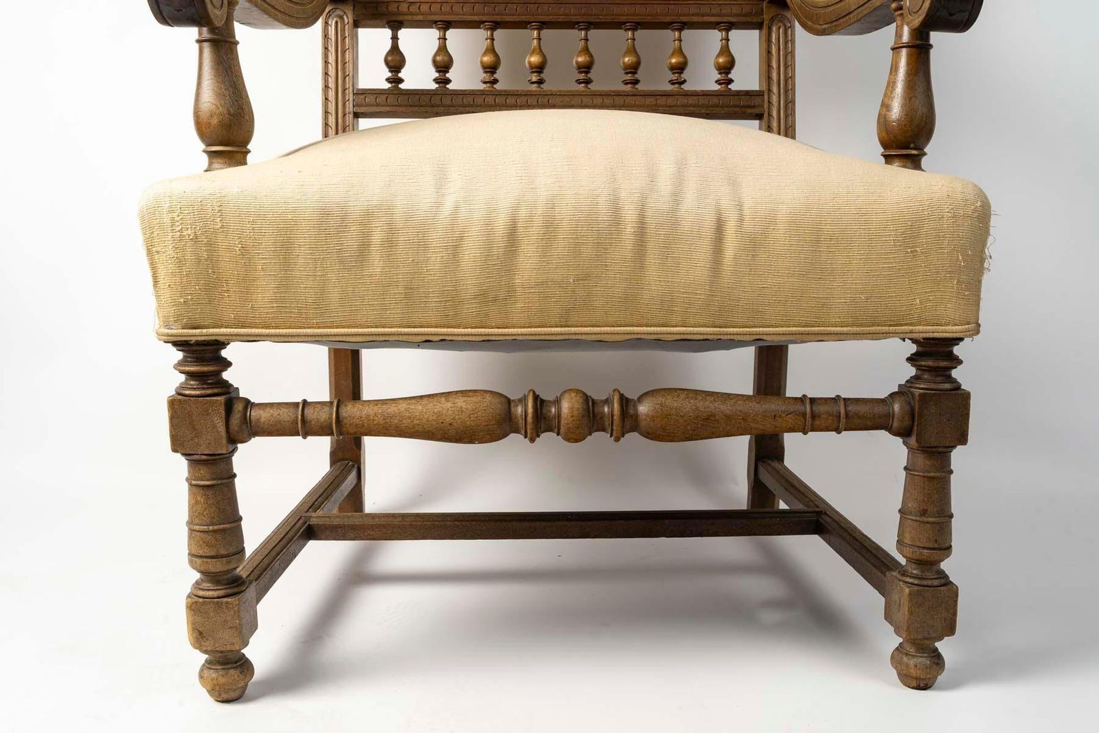 Large Armchair In The Henry II Style, 19th Century, Napoleon III Period. photo Furniture