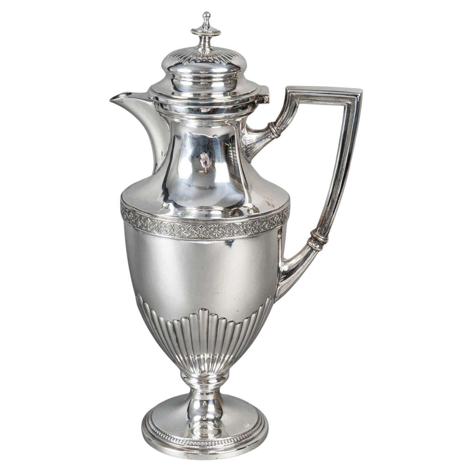 Early 20th Century Silver Plated Decanter, Napoleon III Style.