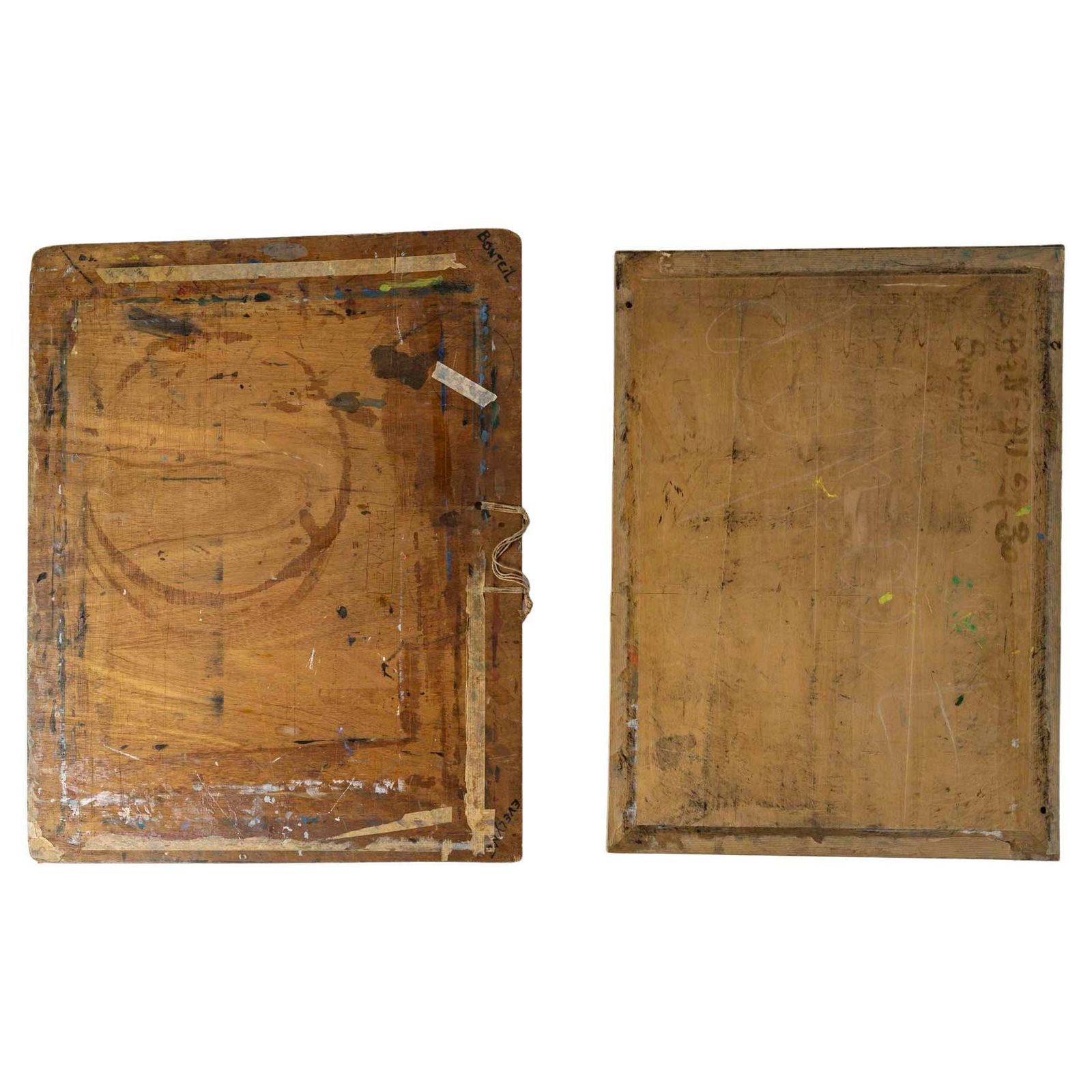 Two Drawing Boards By A Parisian Artist From The 14th Arrondissement.