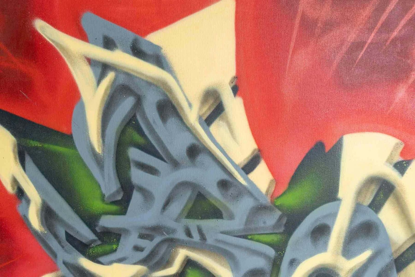 Airbrush On Canvas By François Fabre, Known As 2rode, Signed And Dated 2012. photo furniture