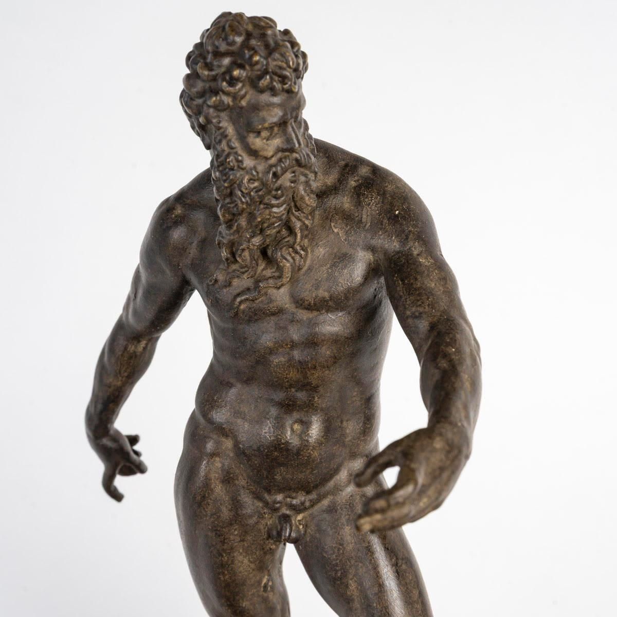 Sculpture Representing A Statue Of Hercules, 21st Century. photo Art