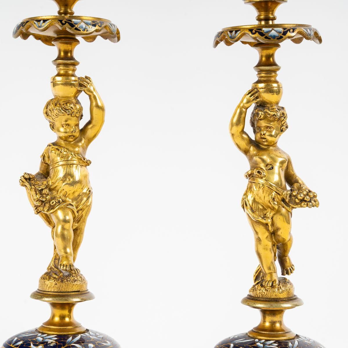 An Inkwell And Two Candlesticks From The 19th Century, Napoleon III Period. photo vinterior