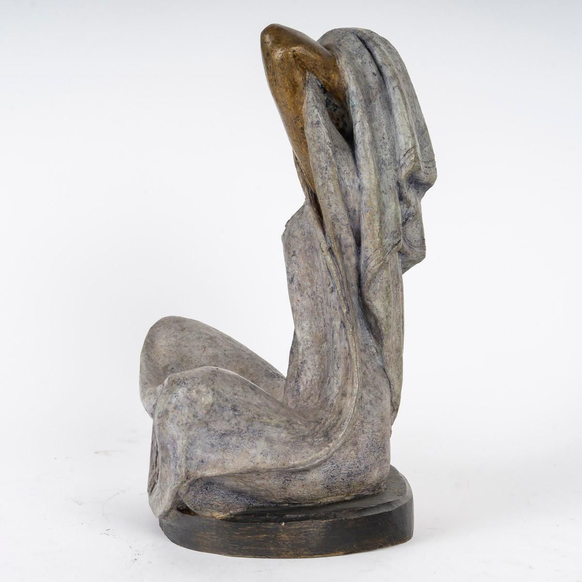 Bronze Sculpture Of A Woman, 1991, Signed. photo vintage