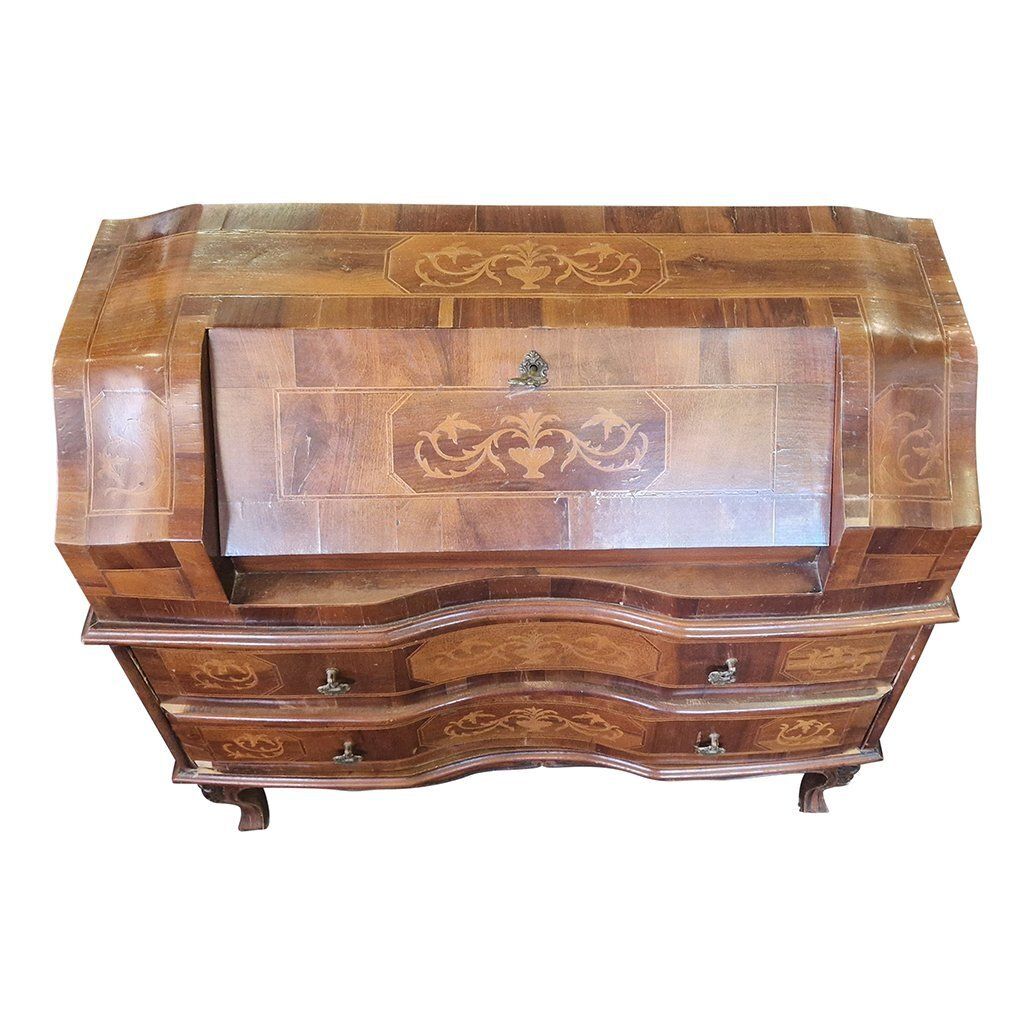 Walnut Secretaire, Italy, 1980s photo buy