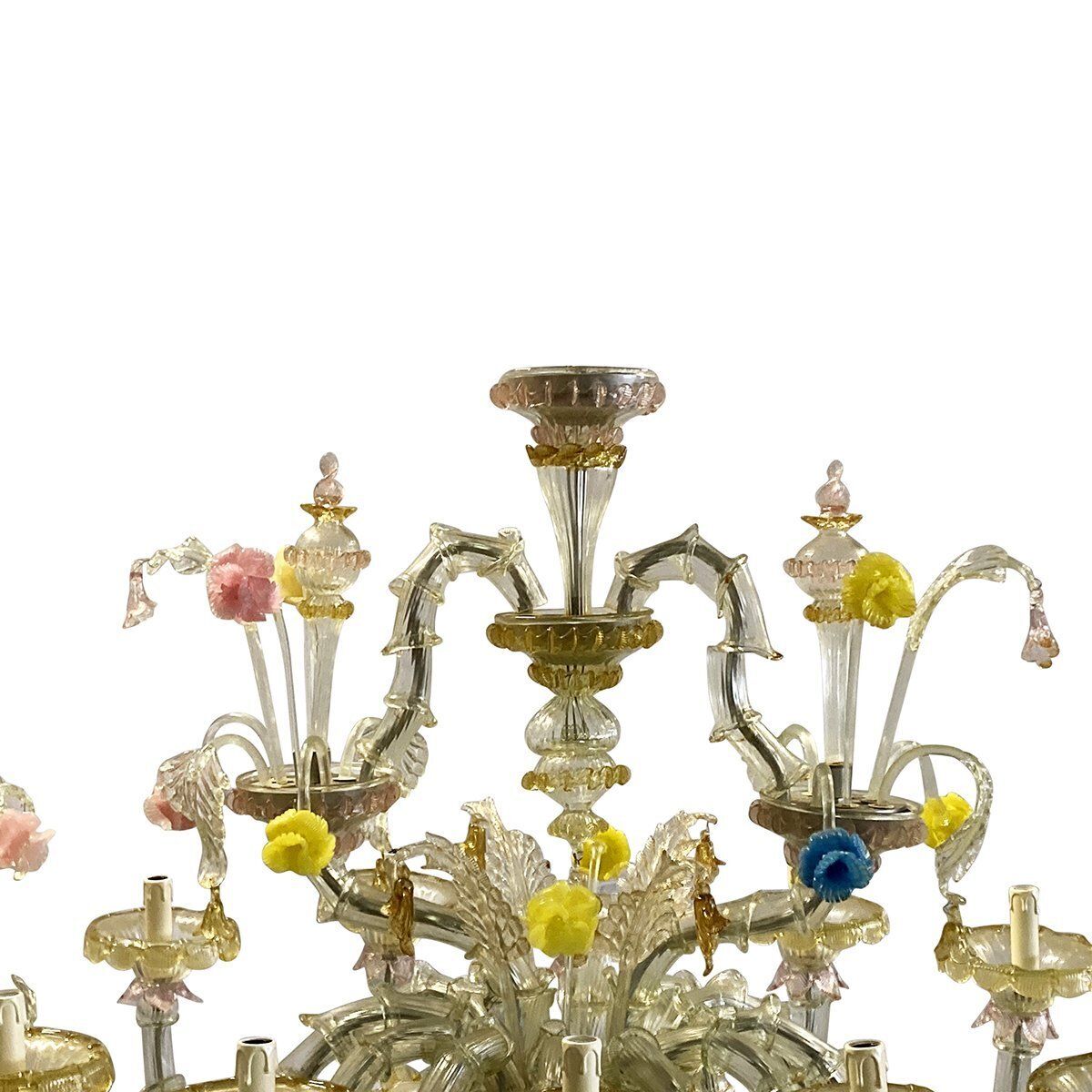 Murano Glass Chandelier In The Style Of Rezzonico, 1940s photo 9136.0