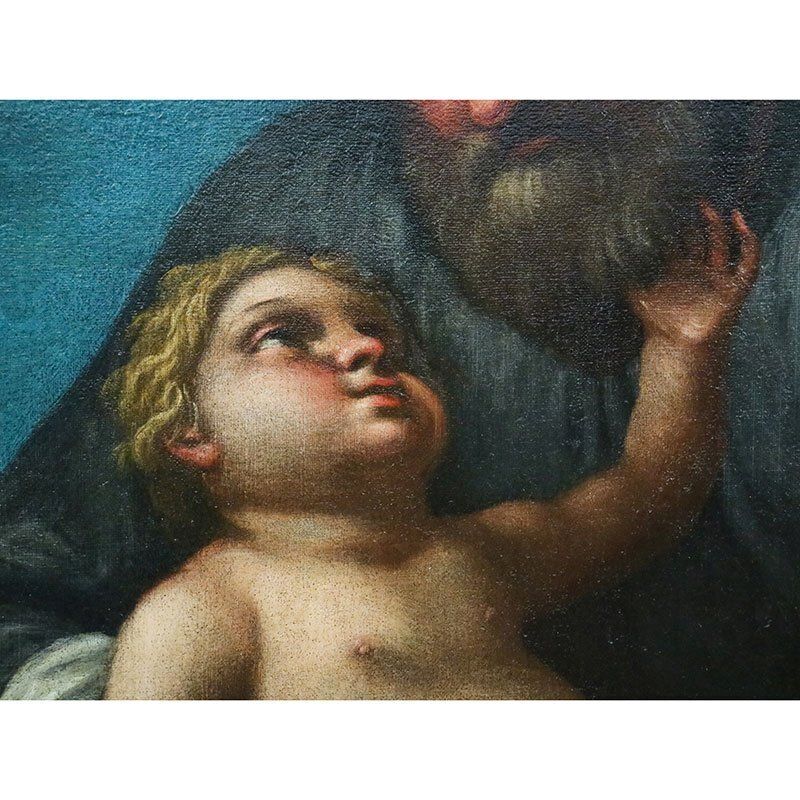 Giuseppe Nuvolone, St. Joseph With The Baby Jesus In His Arms, 1800s, Oil On Canvas, Framed photo buy