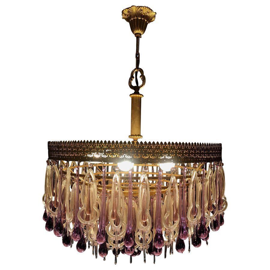 Chandelier In The Style Of Barovier & Toso, 1960s