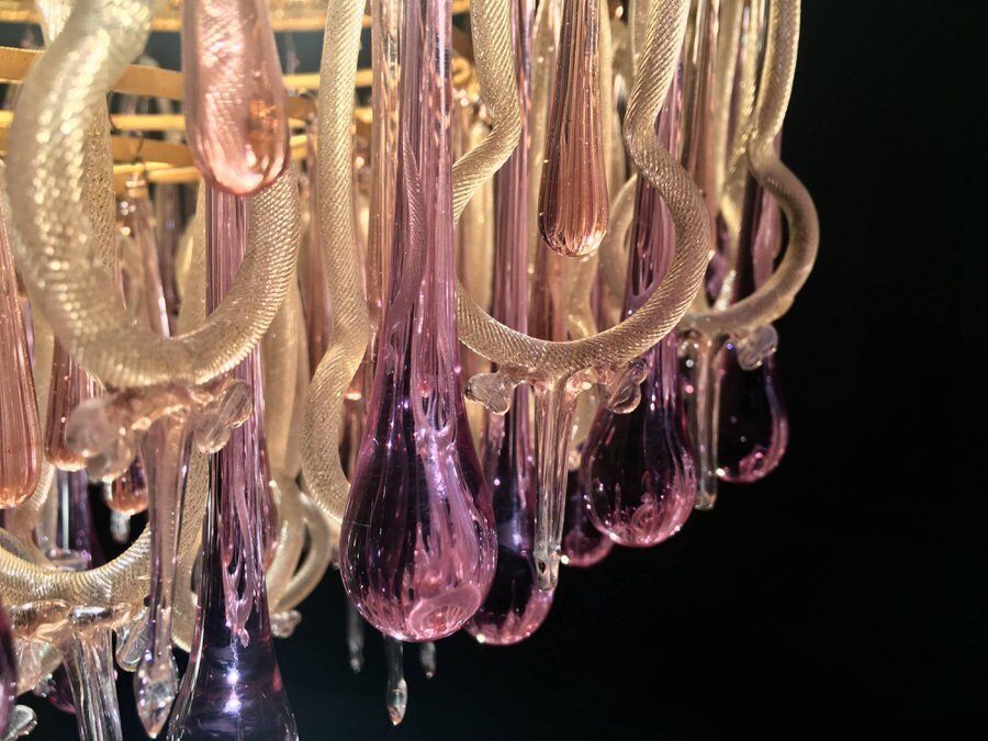 Chandelier In The Style Of Barovier & Toso, 1960s photo Lighting
