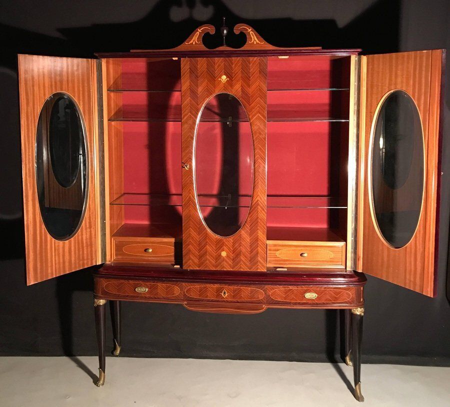 Mid Century Italian Cabinet Vitrine Attributed To Paolo Buffa photo buy