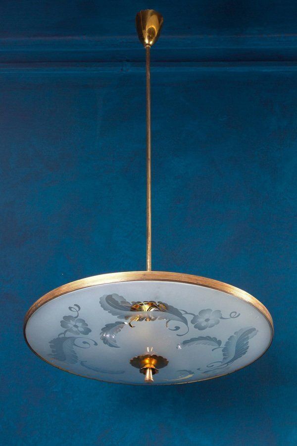 Chandelier Attributed To Pietro Chiesa For Fontana Arte, Italy, 1940s photo buy