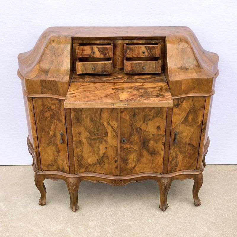 Late 19th To Early 20th Century Walnut Briar Secretaire photo for sale