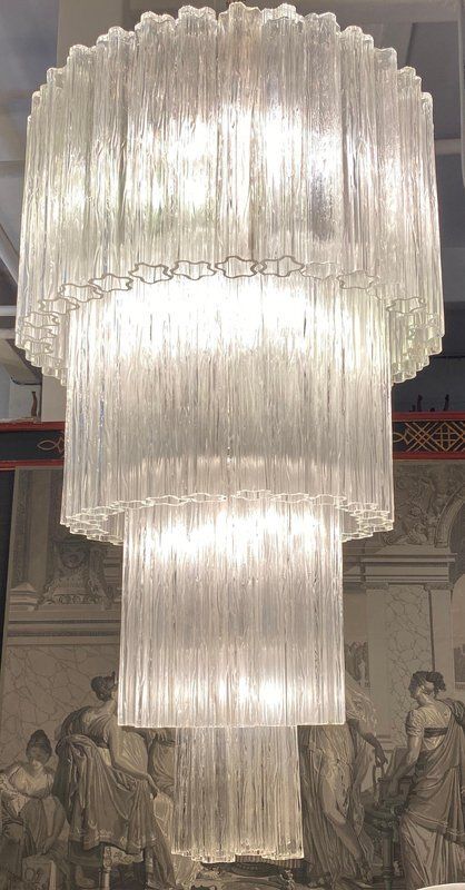 photo furniture Italian Murano Glass Tronchi Chandeliers, 1990, Set Of 2