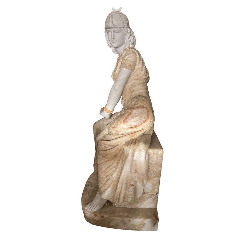 Sitting Young Woman, 1890s 1910s, Marble